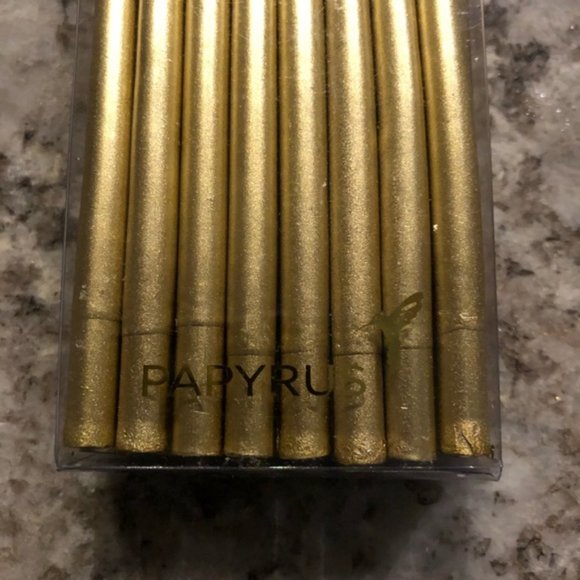 5 inch Tall gold metallic candles - Picture 3 of 6